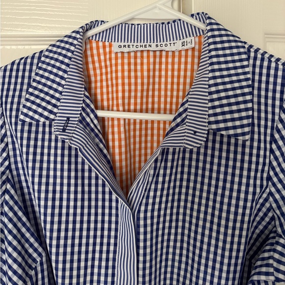 Gretchen Scott breezy blouson dress navy/white XS - Picture 6 of 6